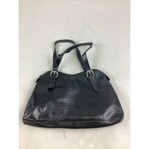 White House Black Market Black Handbag With Pink Interior